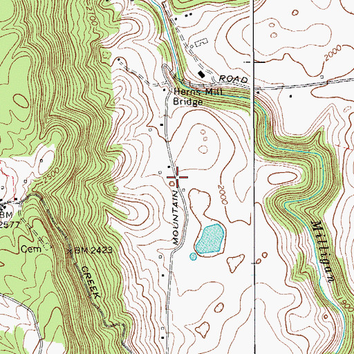Topographic Map of Morlunda Farms Spring, WV