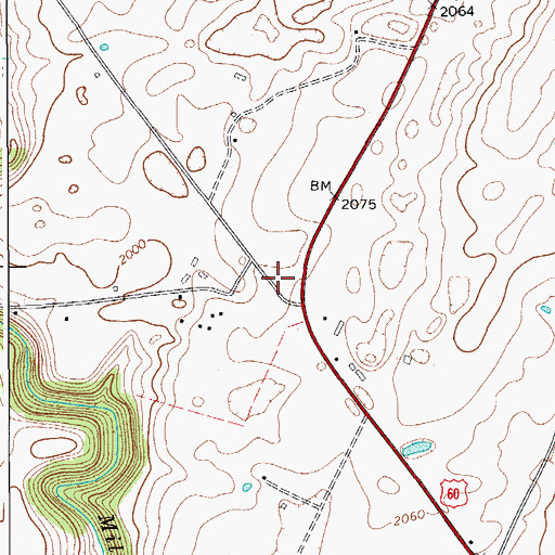 Topographic Map of Morlunda Farms Spring, WV