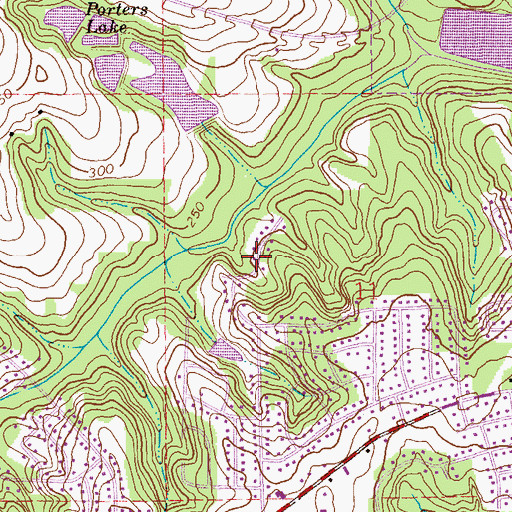 Topographic Map of Harrand Creek Estates, AL