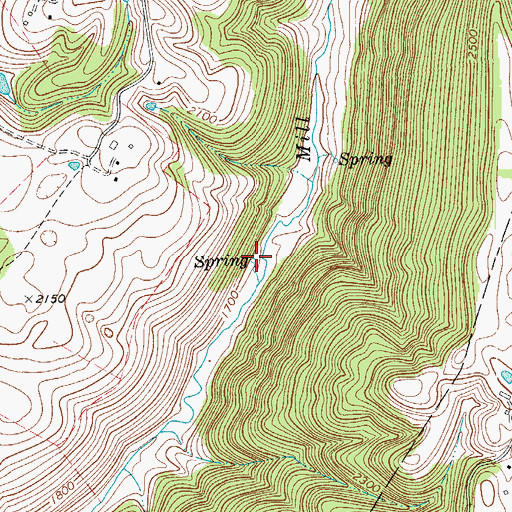 Topographic Map of Reynolds Spring, WV