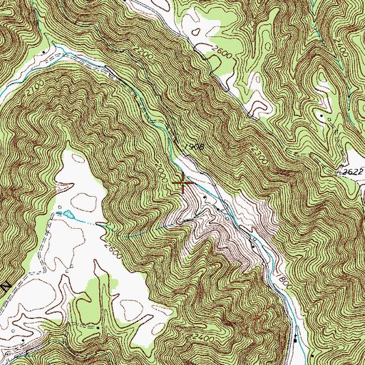 Topographic Map of Robert Bennett Spring, WV