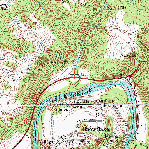 Topographic Map of Seep Spring, WV