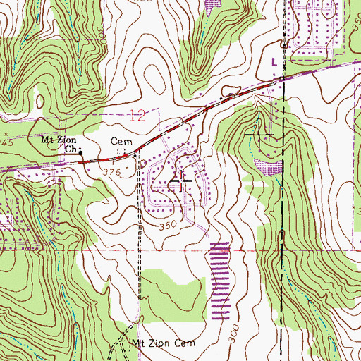 Topographic Map of Heritage Heights, AL
