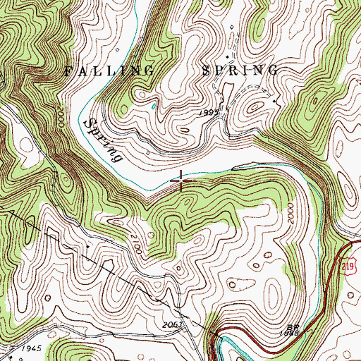 Topographic Map of Spencer Spring, WV