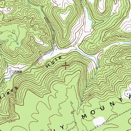 Topographic Map of Vesper Lewis Spring, WV