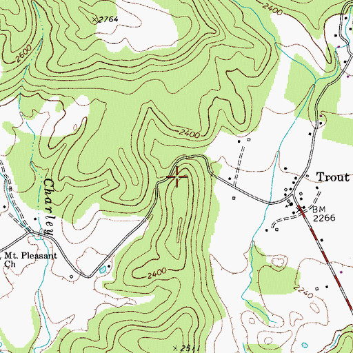 Topographic Map of Williams Spring, WV