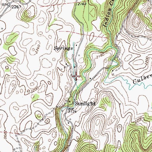 Topographic Map of Williams Spring, WV