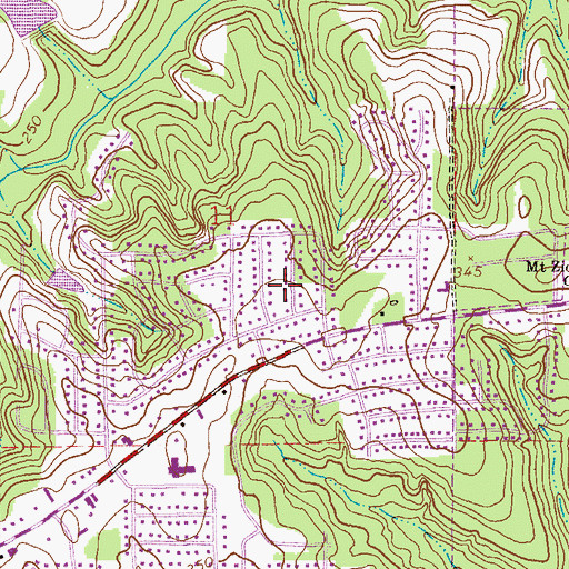 Topographic Map of Idlewood, AL