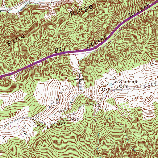 Topographic Map of Jarrell Spring, WV