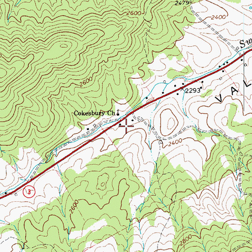 Topographic Map of Baker Spring, WV