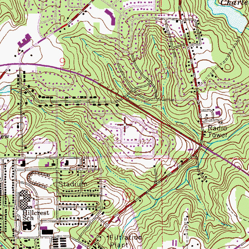 Topographic Map of Morgan Subdivision, AL