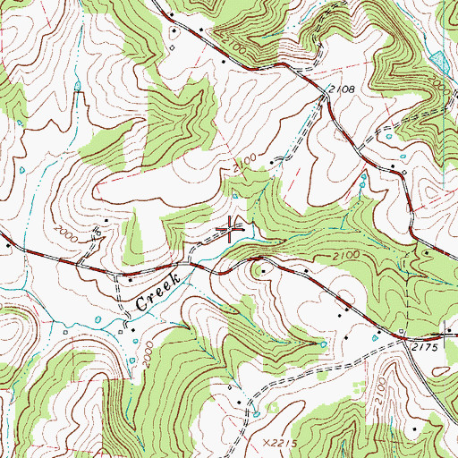 Topographic Map of Martin Spring, WV