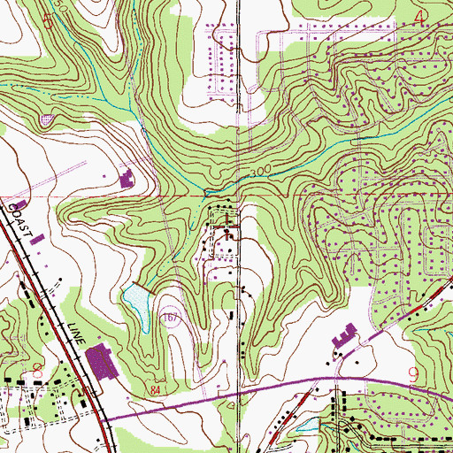 Topographic Map of Oak Ridge, AL