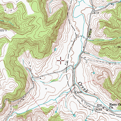 Topographic Map of Silas Gore Spring, WV