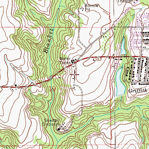 Topographic Map of Pine Forest, AL