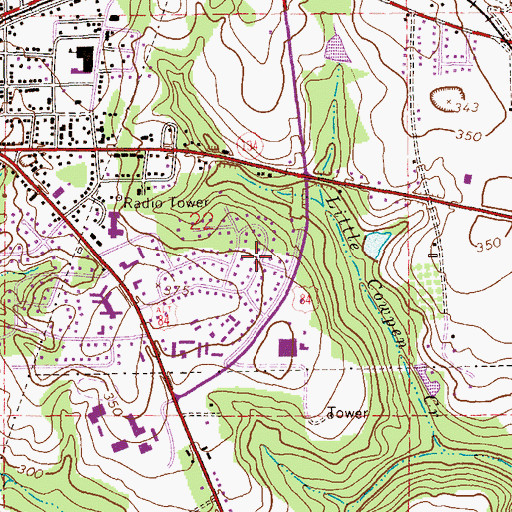 Topographic Map of Pinedale Estates, AL