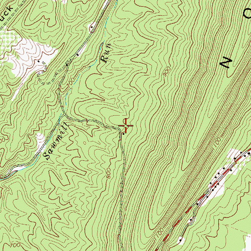 Topographic Map of Buck Hill Spring, WV