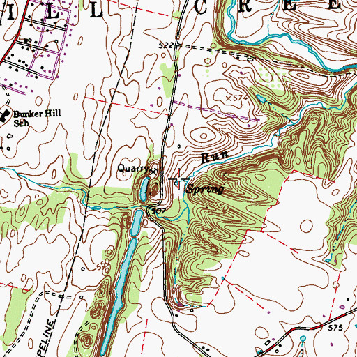 Topographic Map of Charles Crim Spring, WV