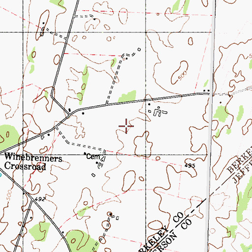 Topographic Map of Dailey Spring, WV