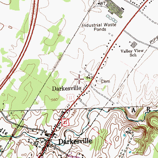 Topographic Map of McDonald Spring, WV