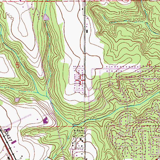 Topographic Map of Shell Heights, AL