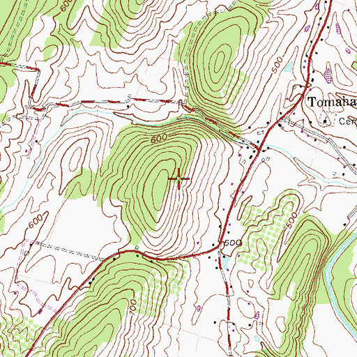 Topographic Map of Tomahawk Spring, WV
