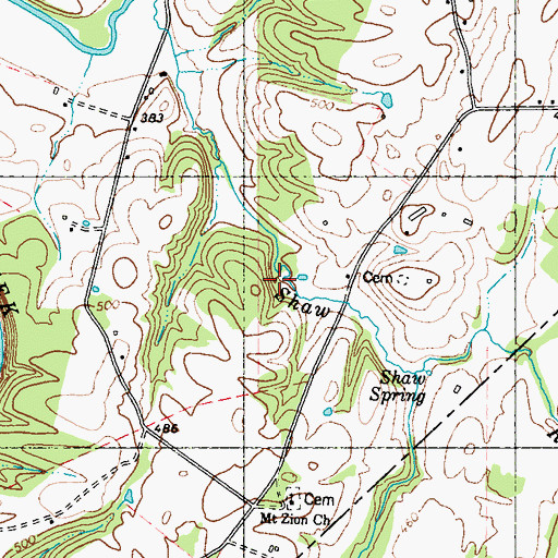 Topographic Map of Van Meter Spring, WV