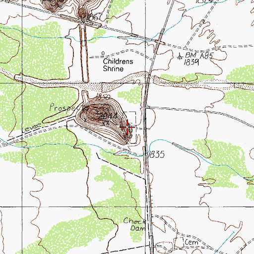 Topographic Map of Santa Rosa Francisco Cemetery, AZ