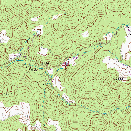 Topographic Map of James Harless Spring, WV