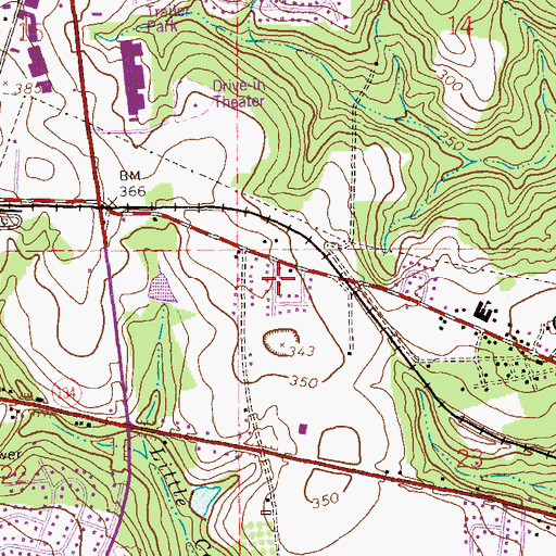 Topographic Map of Williams Subdivision, AL