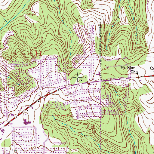 Topographic Map of Wooddale, AL