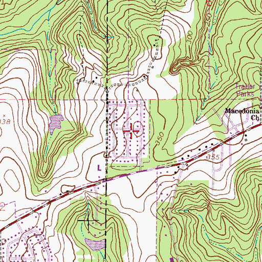 Topographic Map of Country Estates, AL