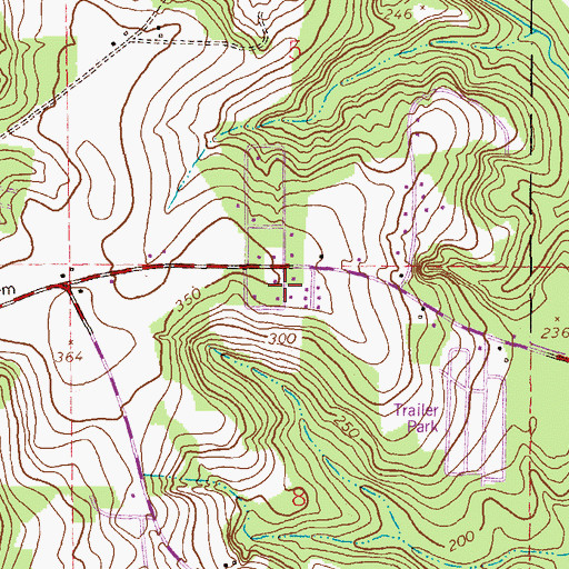 Topographic Map of Holiday Village, AL