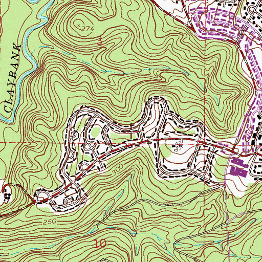 Topographic Map of Munson Heights, AL