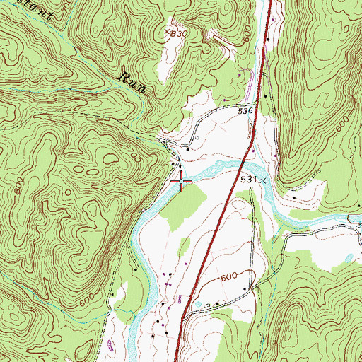 Topographic Map of Fisher Ford, WV