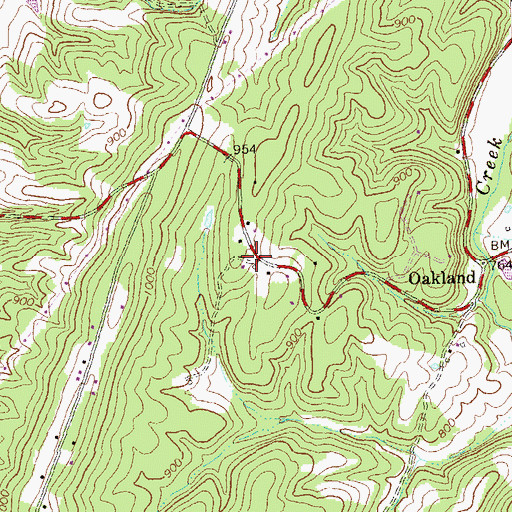 Topographic Map of Morton Grove, WV