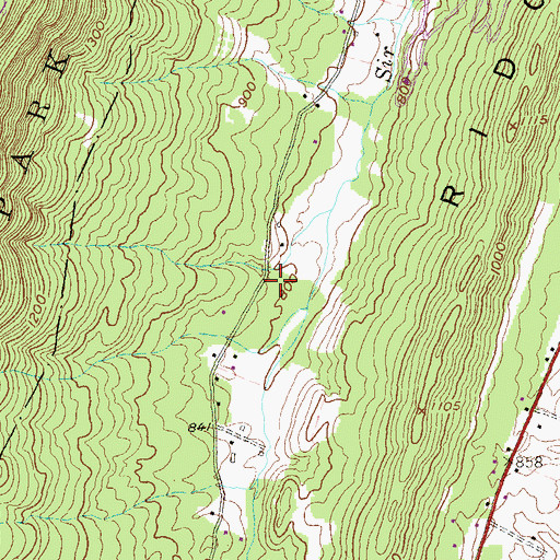 Topographic Map of Neely Farm Spring, WV