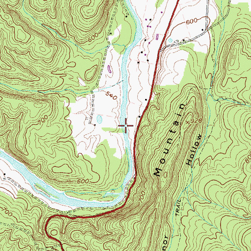 Topographic Map of Spring Ford, WV