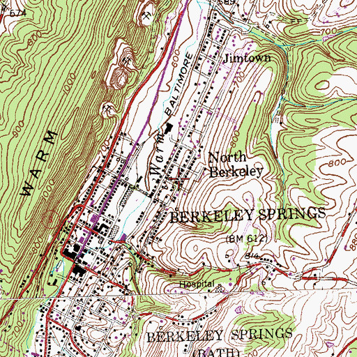 Topographic Map of Trinity United Methodist Church, WV