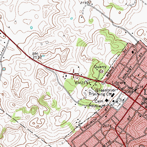 Topographic Map of Savannah Mills (historical), WV