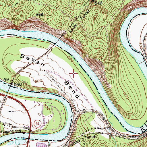 Topographic Map of Bevans Cemetery, WV