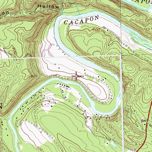 Topographic Map of Old Enon Cemetery, WV