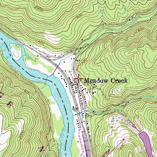 Topographic Map of First Baptist Church, WV