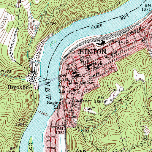 Topographic Map of Saint Patricks Catholic Church, WV