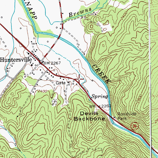 Topographic Map of Cold Spring, WV