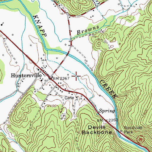 Topographic Map of Curry Neil Spring, WV