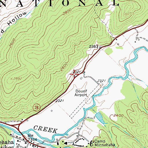 Topographic Map of Davis Spring, WV