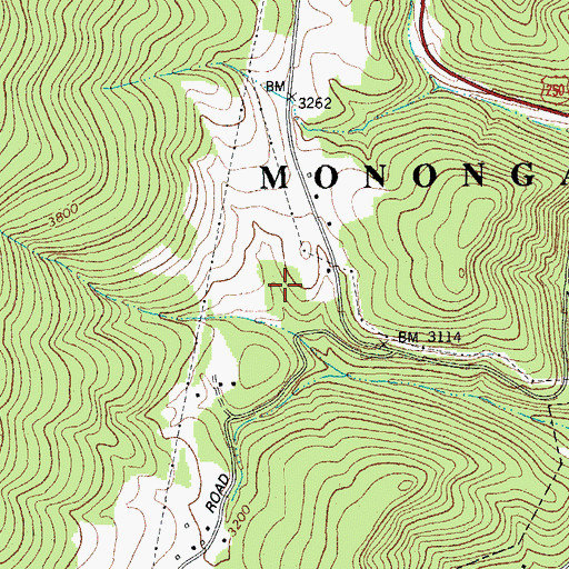 Topographic Map of Early Spring, WV