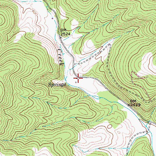 Topographic Map of Hannan Spring, WV