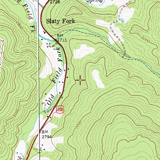 Topographic Map of Helen V Hannah Spring, WV